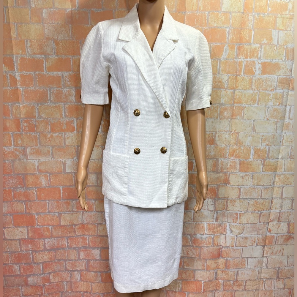Avon Fashions Vintage 80’s Waffle Textured Blazer‎ Skirt Suit